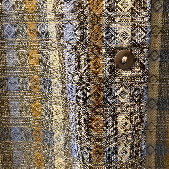 Jhane Barnes Men’s Blue Transpose Patterned Multi-Colored Button-Down Shirt - Picture 9 of 16